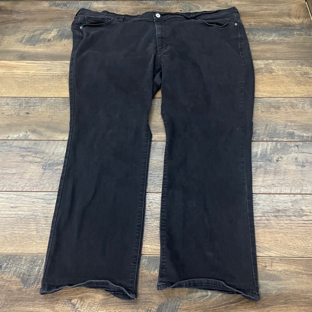 Levis Classic Straight Jeans Womens 24W Black Stretch Denim Western Boho Cowgirl